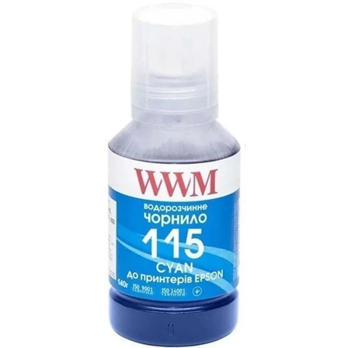 Чернила WWM Epson L8160/L8180 140г Cyan (E115C) KeyLock (E115C-WWM)