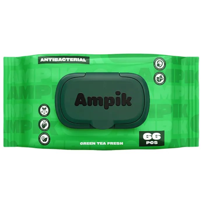 Вологі серветки Ampik Light Антибактеріальні 100 шт. (4850042980060)