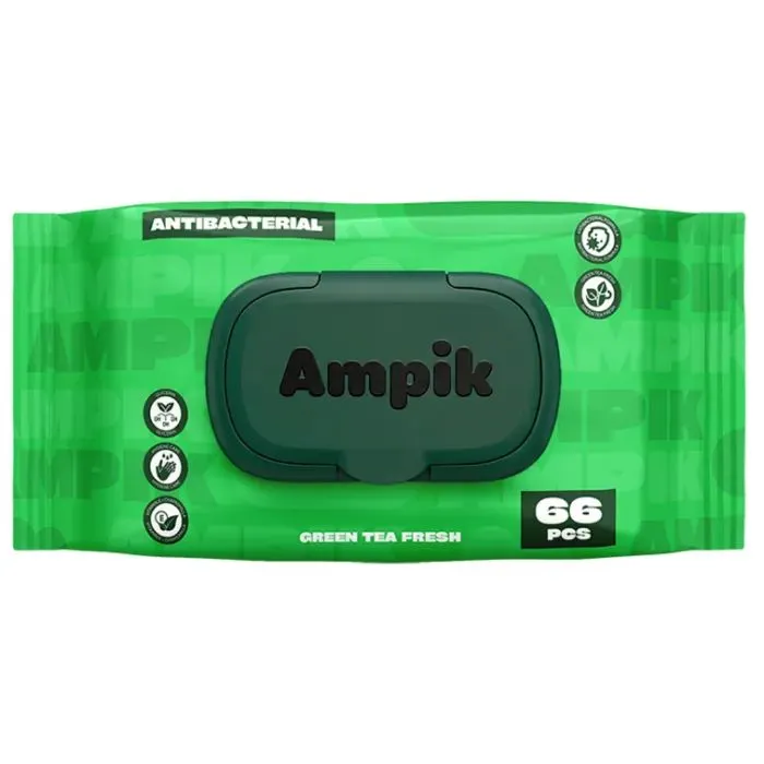 Вологі серветки Ampik Light Антибактеріальні 66 шт. (4850042980077)