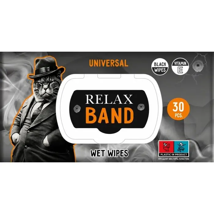 Вологі серветки Relax Tissue Band Універсальні З вітаміном Е 30 шт. (4820237500892)