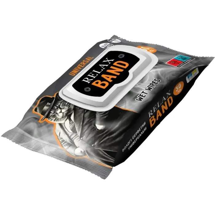 Вологі серветки Relax Tissue Band Універсальні З вітаміном Е 30 шт. (4820237500892) зображення 2