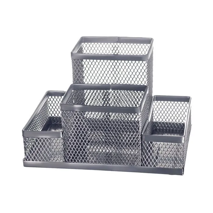 Підставка для дрібниць Buromax 154 x 103 x 100 мм, металева, срібна (BM.6246-24)
