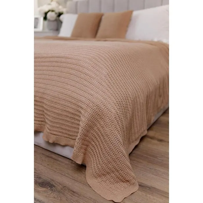 Плед Прованс COTTON бежевий 50% бавовна 50 % акрил 200 х 220 см (040379) зображення 5