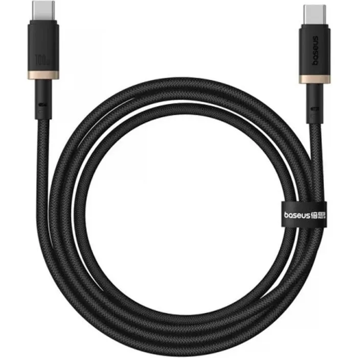 Дата кабель USB-C to USB-C 1.0m 100W gold/black Baseus (P10377803U01-00) изображение 3