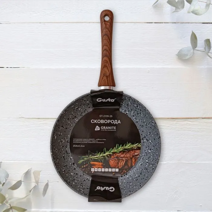 Сковорода Gusto покриття Granite 28x5,3 см (GT-2109-28) изображение 5