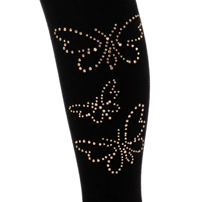 Колготки детские BNM с бабочками из страз (M0C0302-1038-11G-black) изображение 2