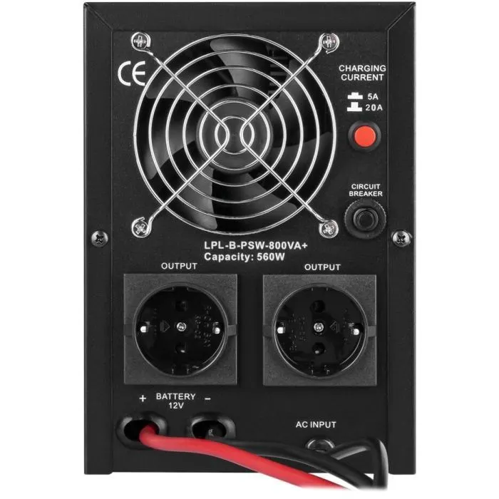 Источник бесперебойного питания LogicPower LPL-B-PSW-800VA+ ( 560w ) 12V (37710) изображение 2