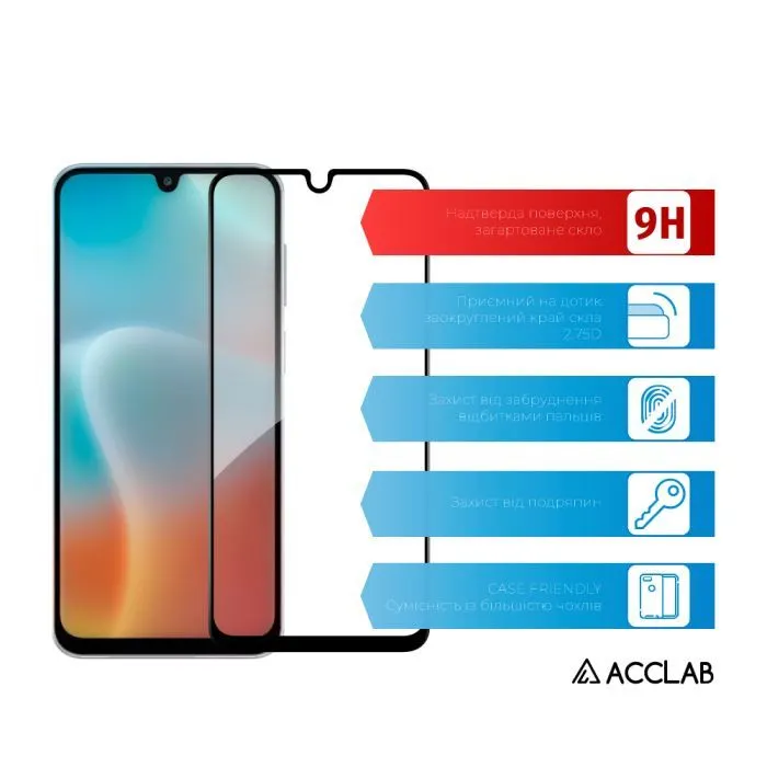 Скло захисне ACCLAB Full Glue Samsung M16 Black (1283126620218) зображення 3