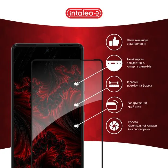 Скло захисне Intaleo Full Glue Tecno Pova 6 Black (1283126593772) зображення 3