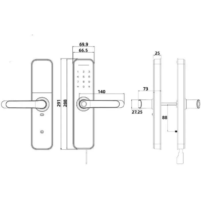 Розумний замок SEVEN LOCK SL-7766BF (SL7766BF) зображення 5