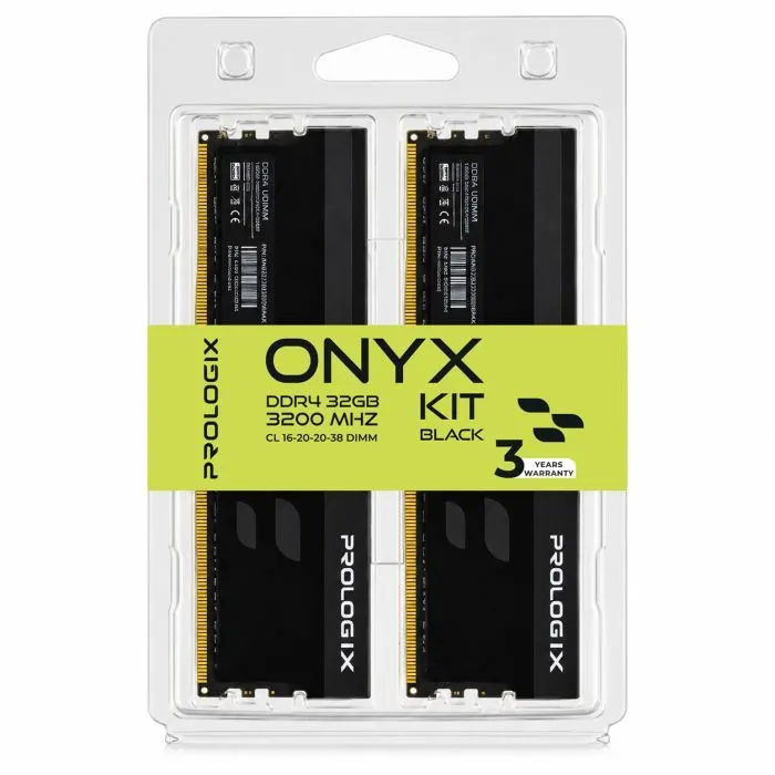 Модуль памяти для компьютера DDR4 32GB (2x16GB) 3200 MHz Onyx Black Prologix (PRO32GB3200YB4K) изображение 4
