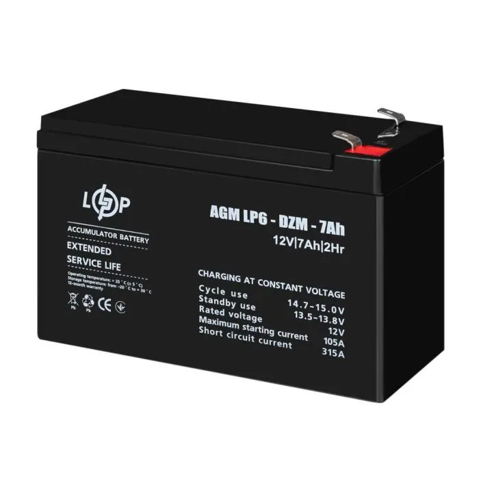 Батарея до ДБЖ LogicPower 12В 12 Ач (6-DZM-12) (16152) зображення 4