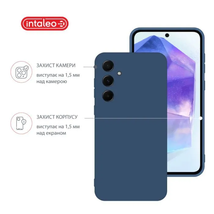 Чохол до мобільного телефона Intaleo Silicone Samsung Galaxy A55 Blue (1283126600289) зображення 3
