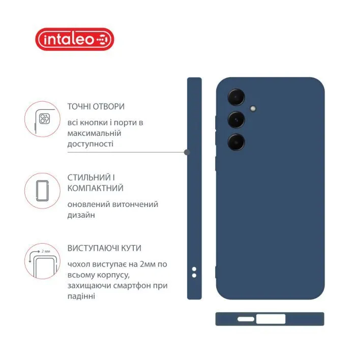 Чохол до мобільного телефона Intaleo Silicone Samsung Galaxy A55 Blue (1283126600289) зображення 4