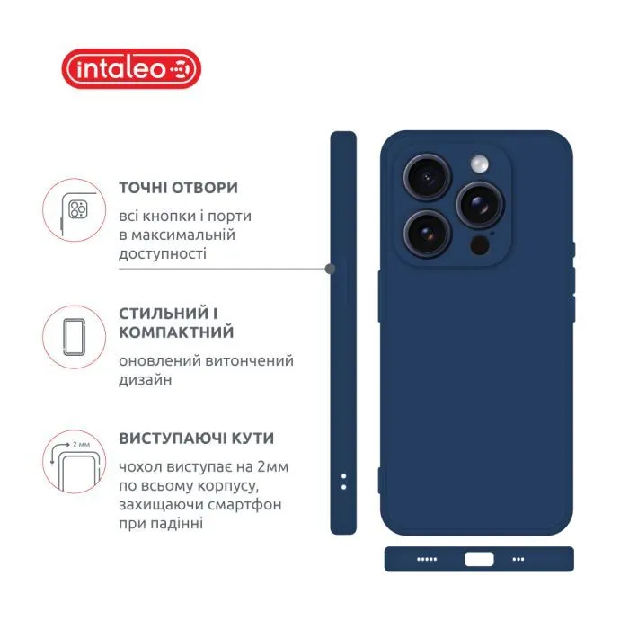 Чохол до мобільного телефона Intaleo SoftShell Apple iPhone 16 Pro Max Blue (1283126609329) зображення 4