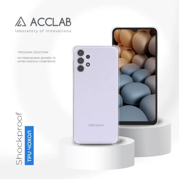 Чохол до мобільного телефона ACCLAB ShockProof Samsung Galaxy A32 5G Transparent (1283126565533) зображення 4