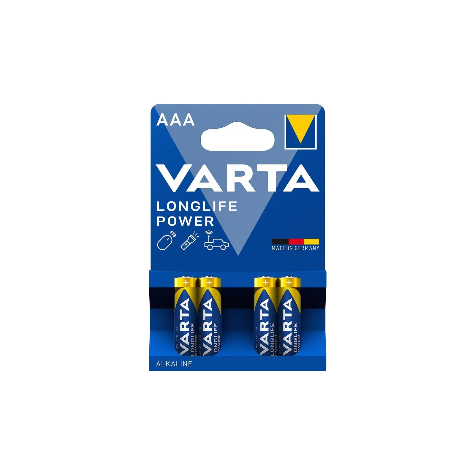 Батарейка Varta AAA Longlife Power щелочная * 4 (04903121414)