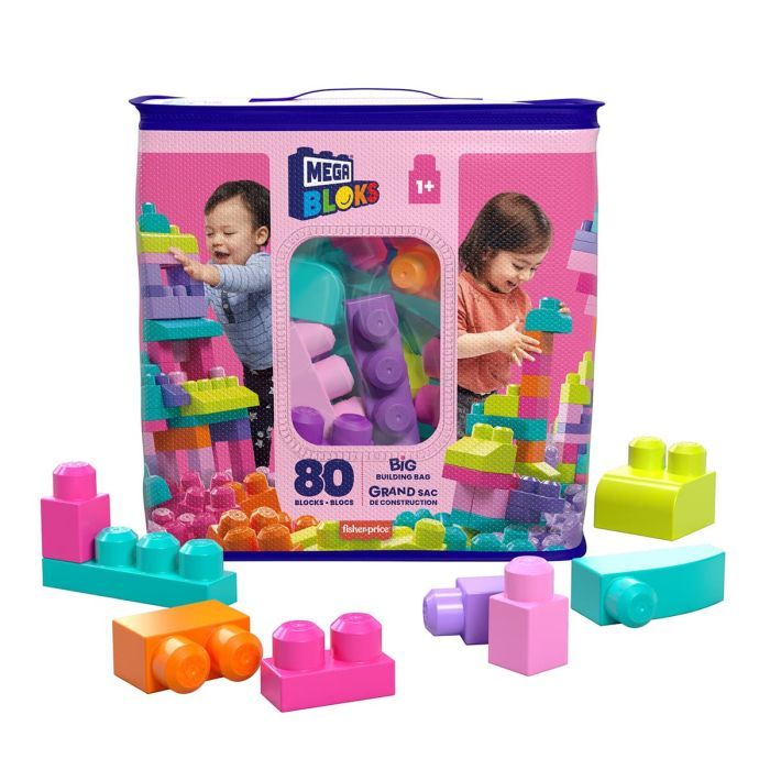 Конструктор Mega Bloks розовый в мешке 80 деталей (DCH62) изображение 2