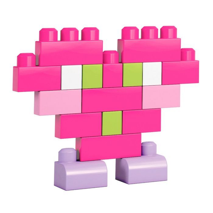Конструктор Mega Bloks рожевий у мішку 80 деталей (DCH62) зображення 3