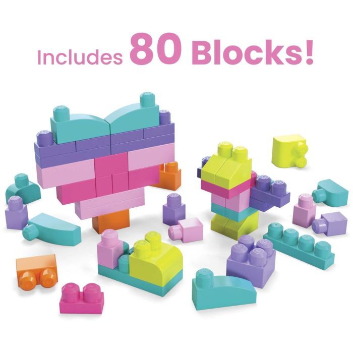 Конструктор Mega Bloks розовый в мешке 80 деталей (DCH62) изображение 3