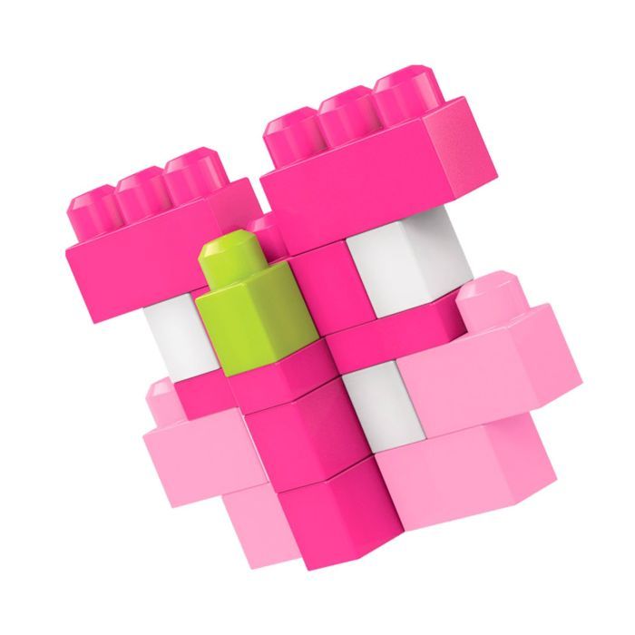Конструктор Mega Bloks рожевий у мішку 80 деталей (DCH62) зображення 7