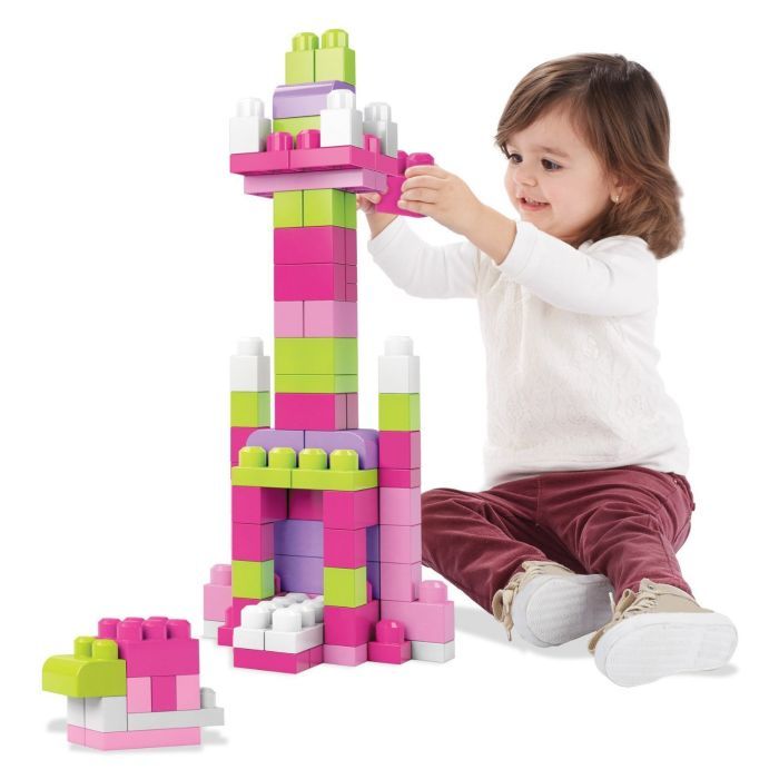 Конструктор Mega Bloks рожевий у мішку 80 деталей (DCH62) зображення 8