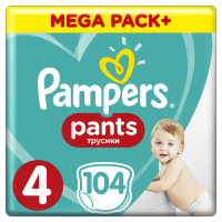Подгузники Pampers трусики Pants Maxi Размер 4 (9-15 кг), 104 шт (4015400697534)