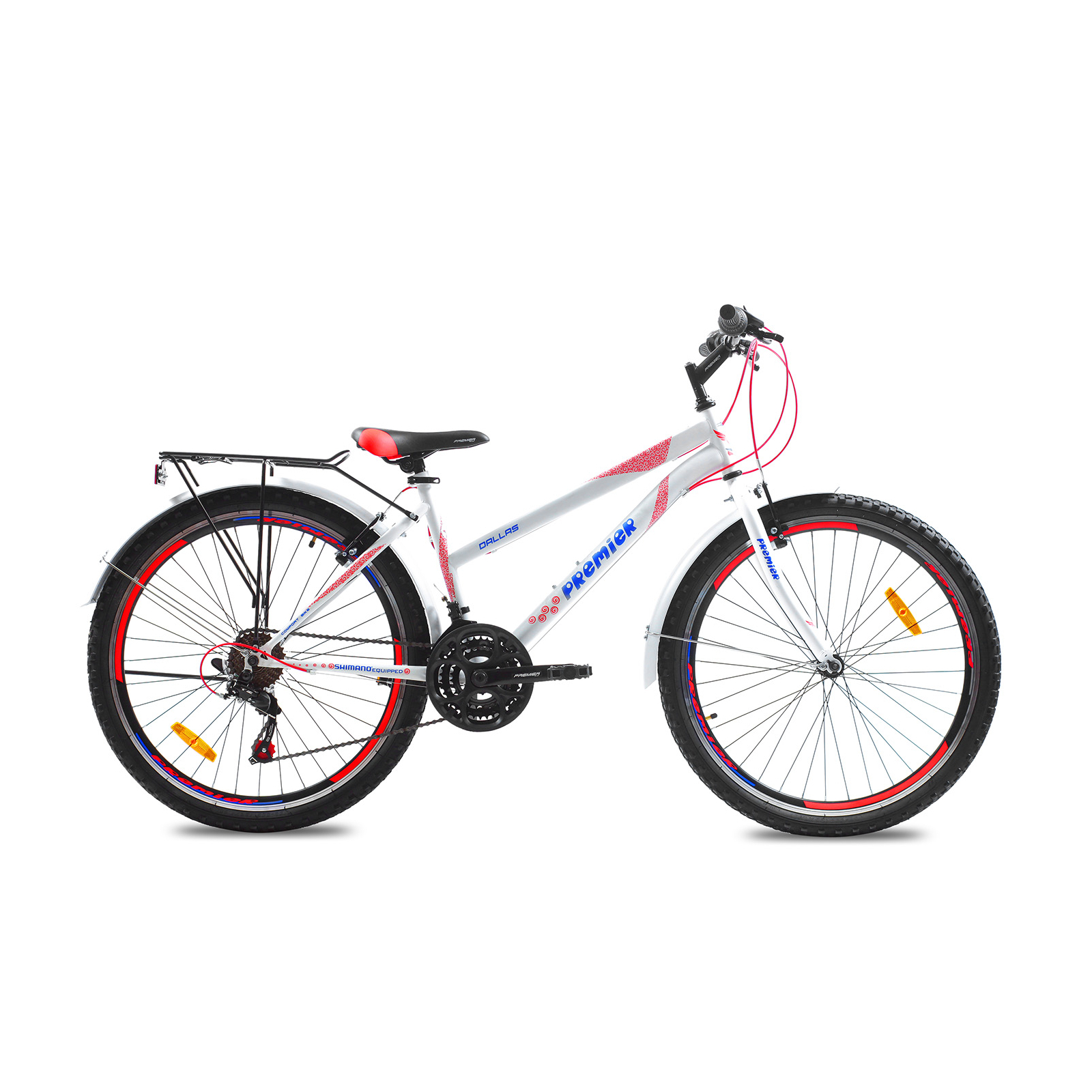 Велосипед Premier Dallas 26 16" matt white/neon red (SP0001492)