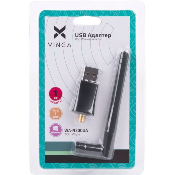 Сетевая карта Wi-Fi Vinga WA-N300UA изображение 2