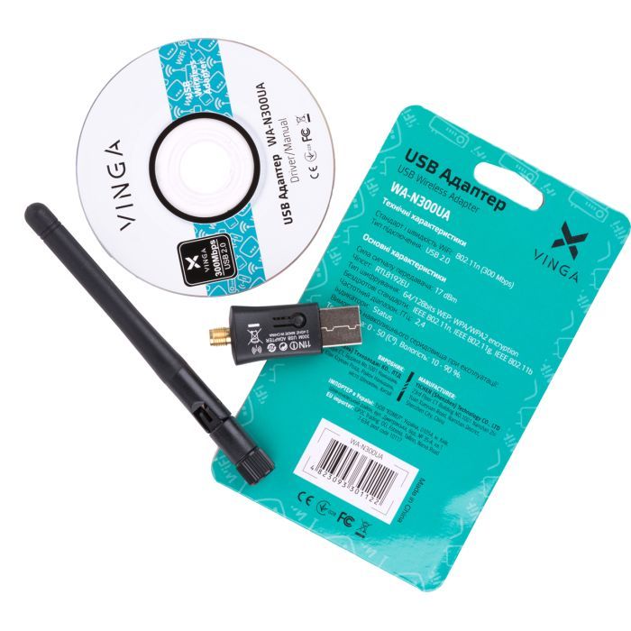 Сетевая карта Wi-Fi Vinga WA-N300UA изображение 4