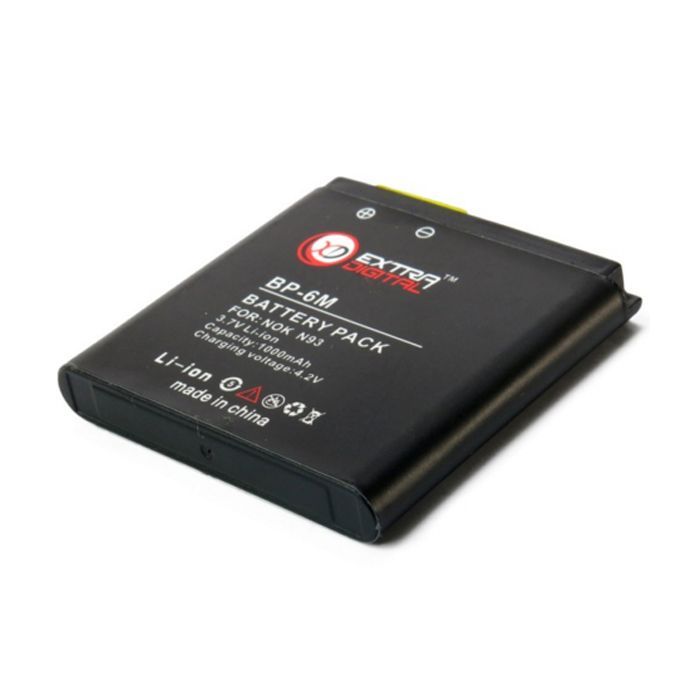 Аккумуляторная батарея Extradigital Nokia BP-6M (1000 mAh) (DV00DV1187) изображение 5