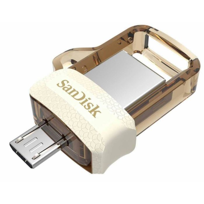 USB флеш накопитель SanDisk 64GB Ultra Dual Drive m3.0 White-Gold USB 3.0/OTG (SDDD3-064G-G46GW)