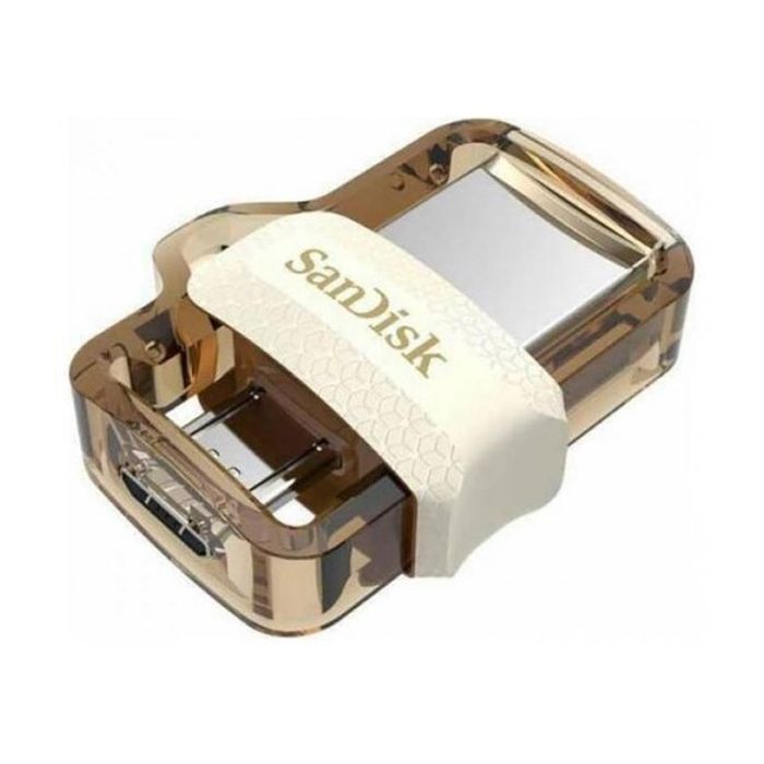 USB флеш накопитель SanDisk 64GB Ultra Dual Drive m3.0 White-Gold USB 3.0/OTG (SDDD3-064G-G46GW) изображение 2