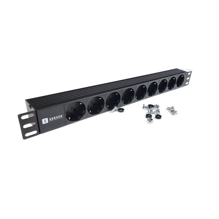 Силовой блок Eserver 19" 9 розеток, без выкл., без кабеля, алюм. корпус, 16А (WT-2261A-GER-9WAY-WO) изображение 3