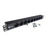Силовой блок Eserver 19" 9 розеток, без выкл., без кабеля, алюм. корпус, 16А (WT-2261A-GER-9WAY-WO) изображение 3