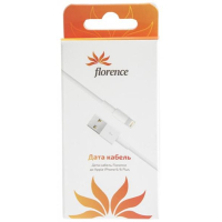 Дата кабель USB 2.0 AM to Lightning 0.3m White Florence (RL042812 / DC10-IPH6)