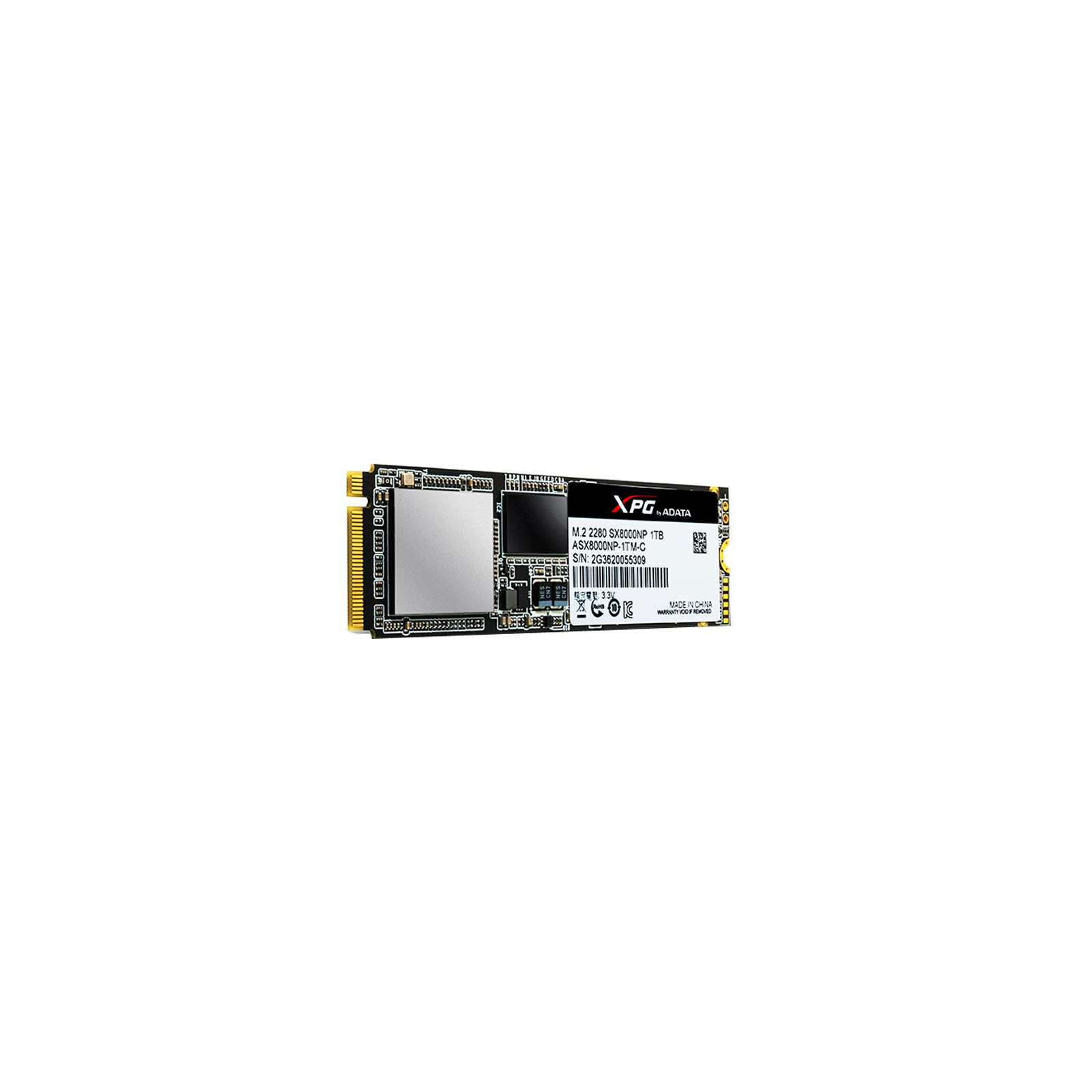 Накопичувач SSD M.2 2280 1TB ADATA (ASX8000NPC-1TM-C) зображення 3