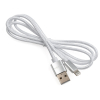 Дата кабель USB 2.0 AM to Lightning 1m nylon silver Vinga (VCPDCLNB1S) изображение 3