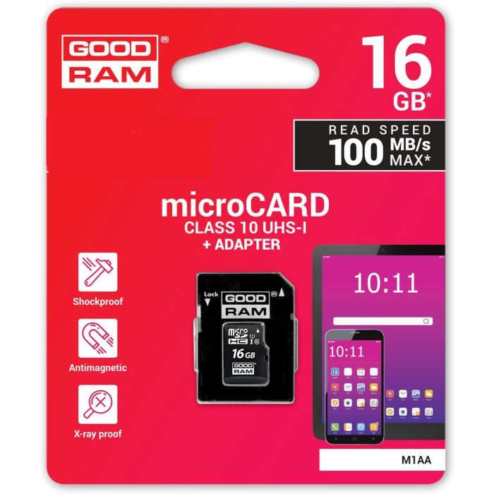 Карта пам'яті Goodram 16GB microSDHC Class 10 (M1AA-0160R12) зображення 5