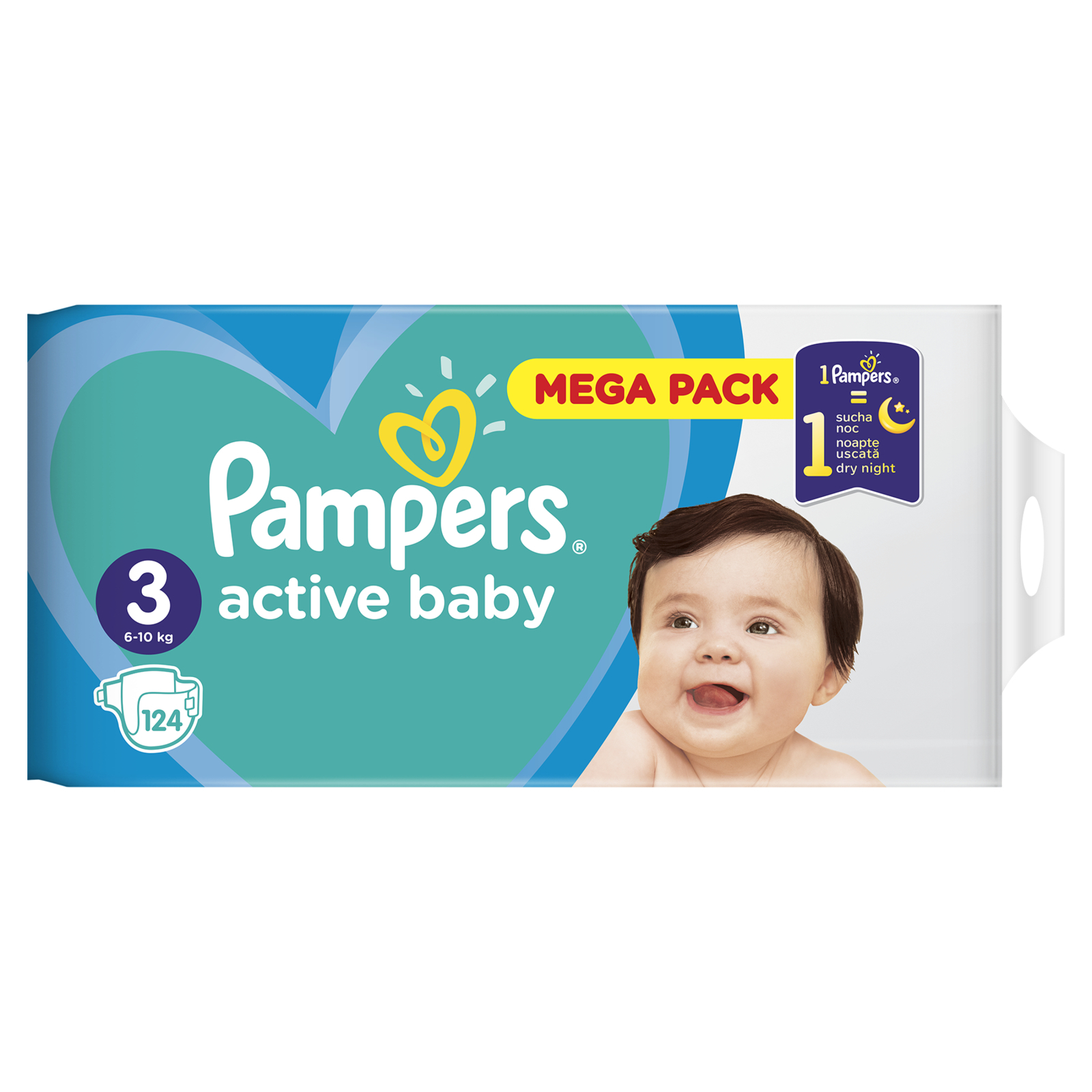 Підгузки Pampers Active Baby Midi Розмір 3 (6-10 кг) 124 шт (8001090950857) зображення 3