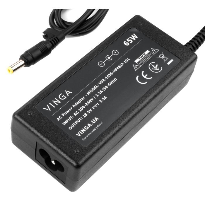 Блок питания к ноутбуку Vinga HP 65W 18.5V 3.5А 4.8*1.7 (VPA-1835-HP4817-101) изображение 3