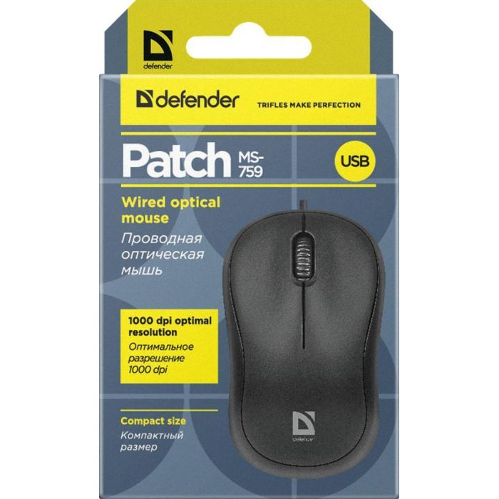 Мышка Defender Patch MS-759 Black (52759) изображение 5