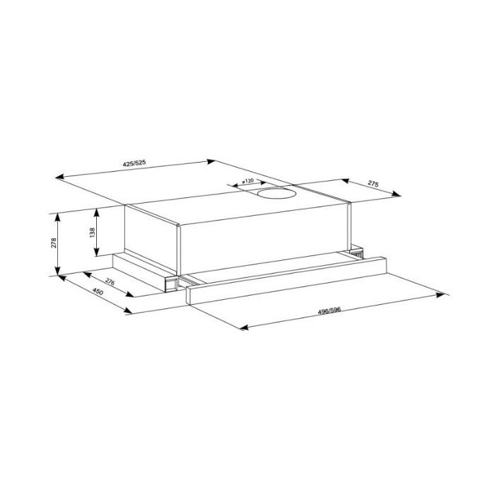 Витяжка кухонна Eleyus LOTUS 470 50 BL (LOTUS47050BL) зображення 9