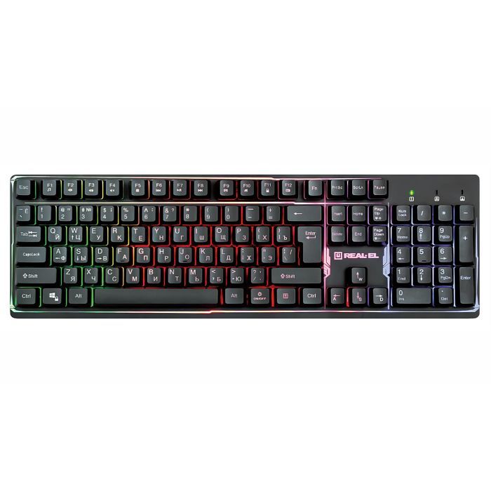 Клавиатура REAL-EL 7011 Comfort Backlit Black изображение 2