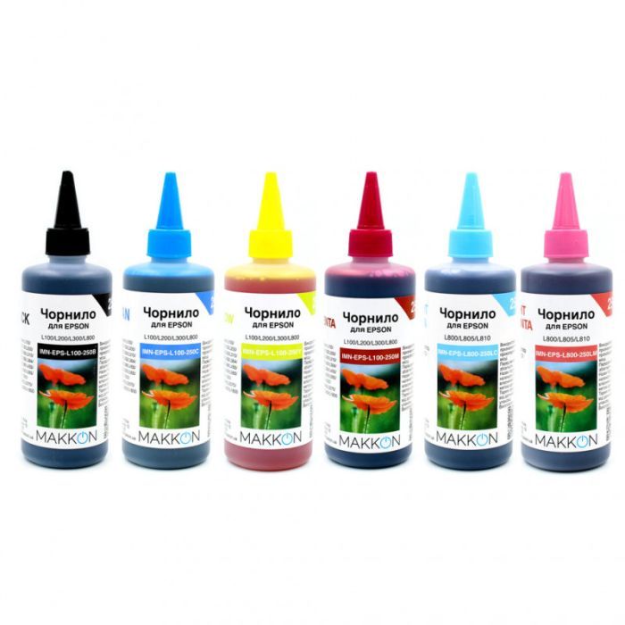 Чорнило Makkon для Epson L800/L805/L810, 6*100мл (KIT-EPS-L800-100)