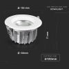 Світильник точковий V-TAC LED 10W, SKU-1272, 230V, 6.4K, 1200Lm (3800157611947) зображення 9