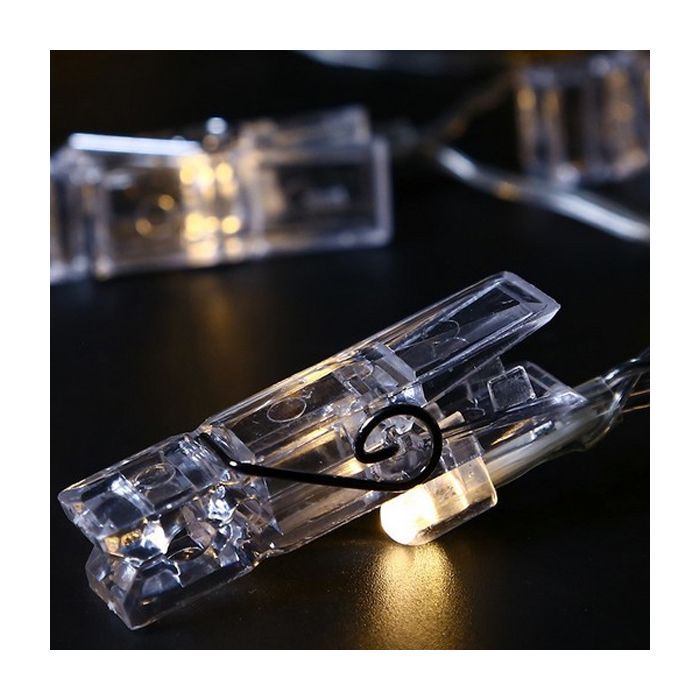 Гірлянда ColorWay Світлодіодна з прищіпками для фото 20 LED / 3 м USB (CW-LCP-20L30BU) зображення 4