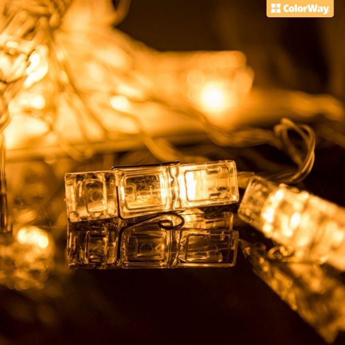 Гірлянда ColorWay Світлодіодна з прищіпками для фото 20 LED / 3 м USB (CW-LCP-20L30BU) зображення 5