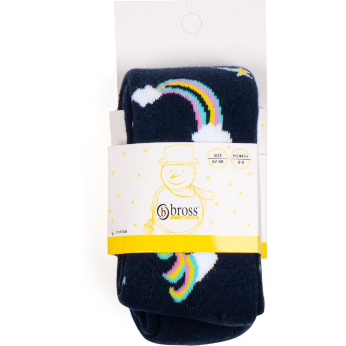 Колготки дитячі Bross з єдинорогом (18499-62G-blue) зображення 4