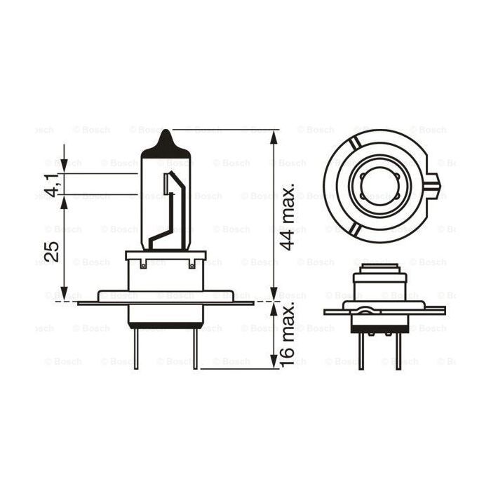 Автолампа Bosch галогенова 55W (1 987 302 071) изображение 5